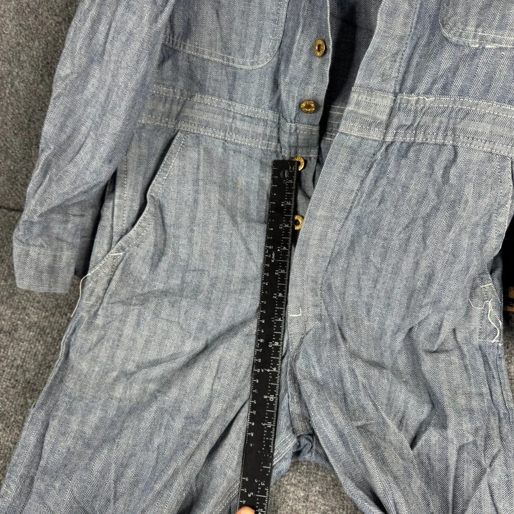Universal Overall Co Coveralls Mens Size 34 Blue Herringbone Cotton Stone Cutter
